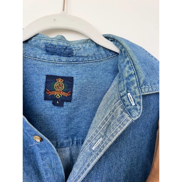 Savil Rowe Denim Button Down Longsleeve Shirt - Picture 14 of 16